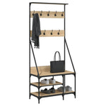 Klesstativ Med Skooppbevaring Sonoma Eik 80X40X184 Cm