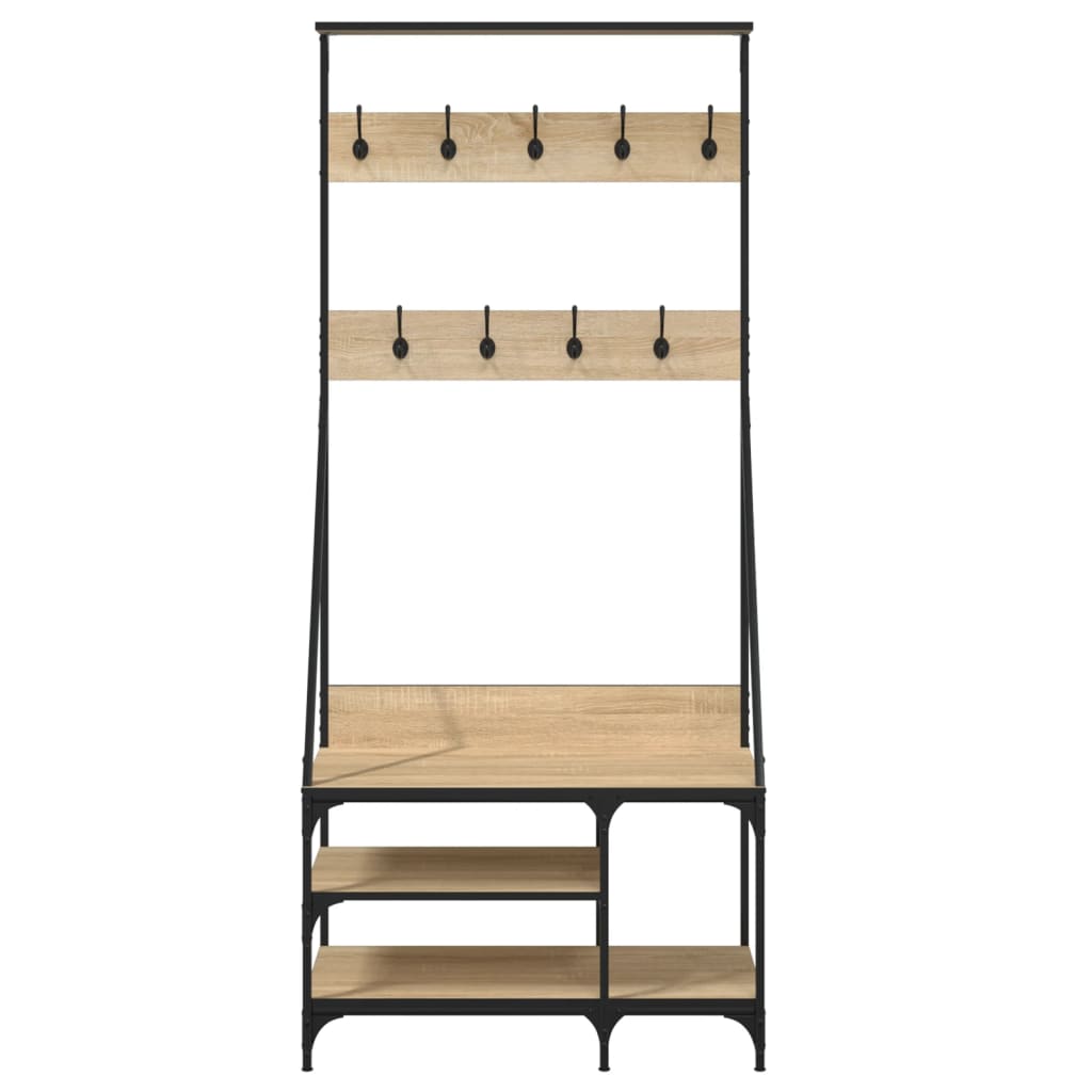 Klesstativ Med Skooppbevaring Sonoma Eik 80X40X184 Cm