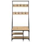 Klesstativ Med Skooppbevaring Sonoma Eik 80X40X184 Cm
