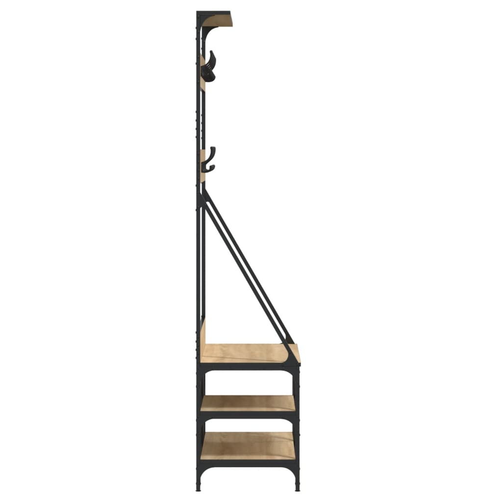 Klesstativ Med Skooppbevaring Sonoma Eik 80X40X184 Cm