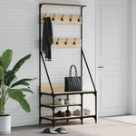 Klesstativ Med Skooppbevaring Sonoma Eik 80X40X184 Cm
