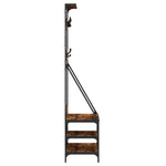 Klesstativ Med Skooppbevaring Røkt Eik 80X40X184 Cm