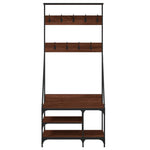 Klesstativ Med Skooppbevaring Brun Eik 80X40X184 Cm