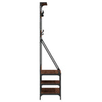 Klesstativ Med Skooppbevaring Brun Eik 80X40X184 Cm