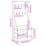 Klesstativ Med Skooppbevaring Brun Eik 80X40X184 Cm