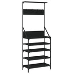 Klesstativ Med Skooppbevaring Svart 70X34X184 Cm