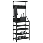 Klesstativ Med Skooppbevaring Svart 70X34X184 Cm