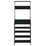 Klesstativ Med Skooppbevaring Svart 70X34X184 Cm