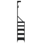 Klesstativ Med Skooppbevaring Svart 70X34X184 Cm