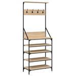 Klesstativ Med Skooppbevaring Sonoma Eik 70X34X184 Cm