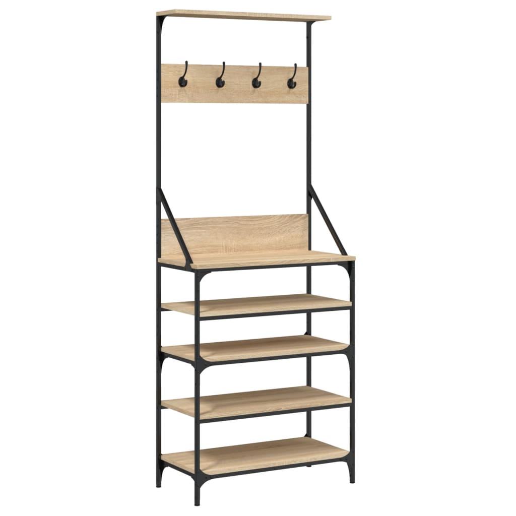 Klesstativ Med Skooppbevaring Sonoma Eik 70X34X184 Cm