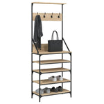 Klesstativ Med Skooppbevaring Sonoma Eik 70X34X184 Cm