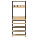 Klesstativ Med Skooppbevaring Sonoma Eik 70X34X184 Cm