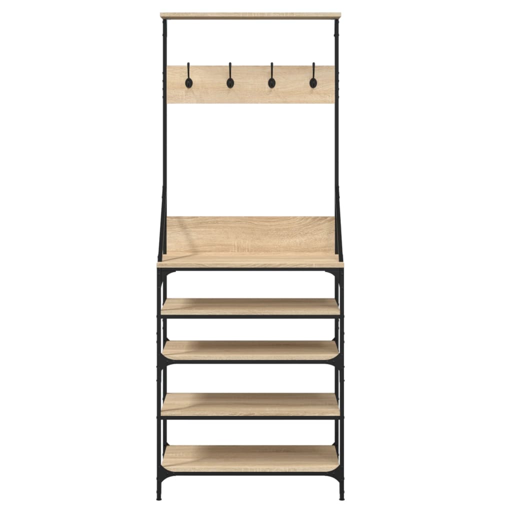 Klesstativ Med Skooppbevaring Sonoma Eik 70X34X184 Cm