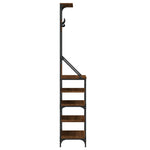 Klesstativ Med Skooppbevaring Brun Eik 70X34X184 Cm
