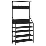 Klesstativ Med Skooppbevaring Svart 90X34X184 Cm