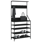 Klesstativ Med Skooppbevaring Svart 90X34X184 Cm
