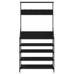 Klesstativ Med Skooppbevaring Svart 90X34X184 Cm