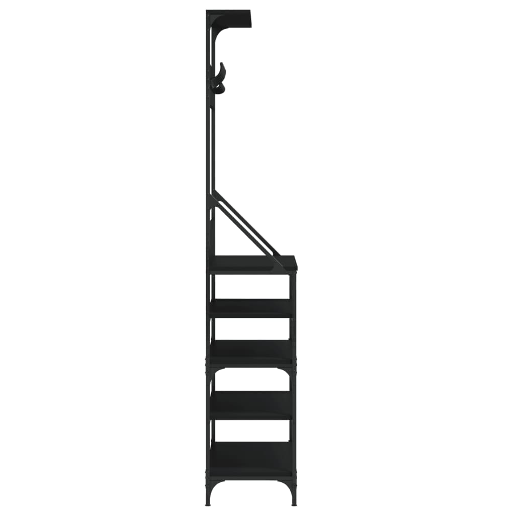 Klesstativ Med Skooppbevaring Svart 90X34X184 Cm