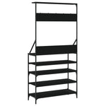 Klesstativ Med Skooppbevaring Svart 90X34X184 Cm