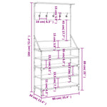 Klesstativ Med Skooppbevaring Svart 90X34X184 Cm