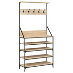 Klesstativ Med Skooppbevaring Sonoma Eik 90X34X184 Cm
