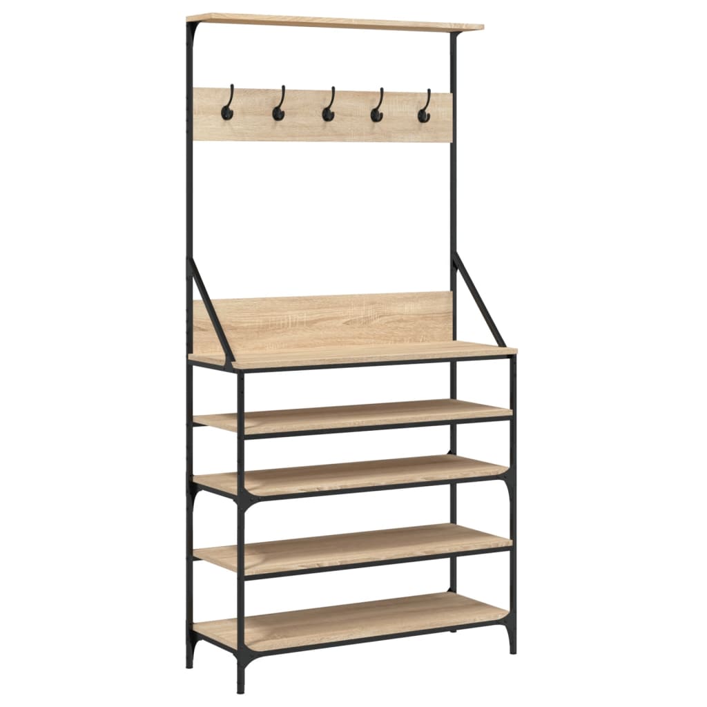Klesstativ Med Skooppbevaring Sonoma Eik 90X34X184 Cm