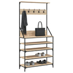 Klesstativ Med Skooppbevaring Sonoma Eik 90X34X184 Cm