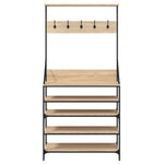 Klesstativ Med Skooppbevaring Sonoma Eik 90X34X184 Cm