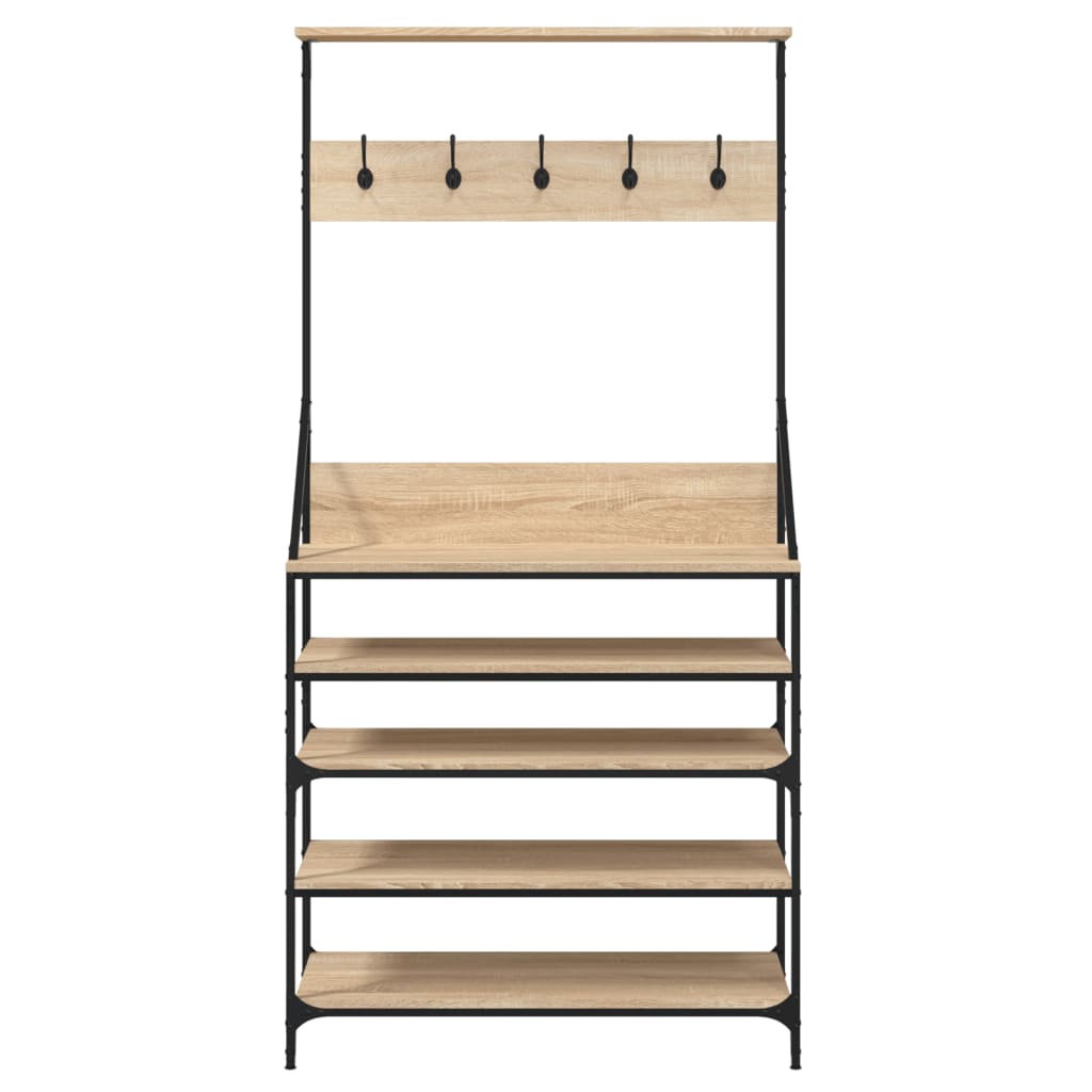 Klesstativ Med Skooppbevaring Sonoma Eik 90X34X184 Cm