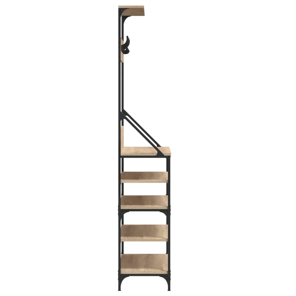 Klesstativ Med Skooppbevaring Sonoma Eik 90X34X184 Cm