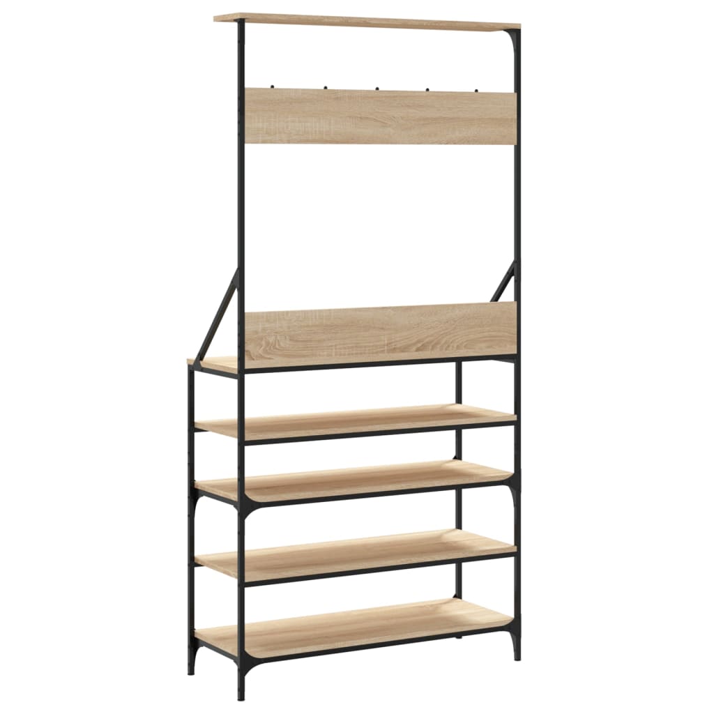 Klesstativ Med Skooppbevaring Sonoma Eik 90X34X184 Cm