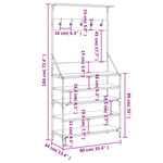 Klesstativ Med Skooppbevaring Sonoma Eik 90X34X184 Cm