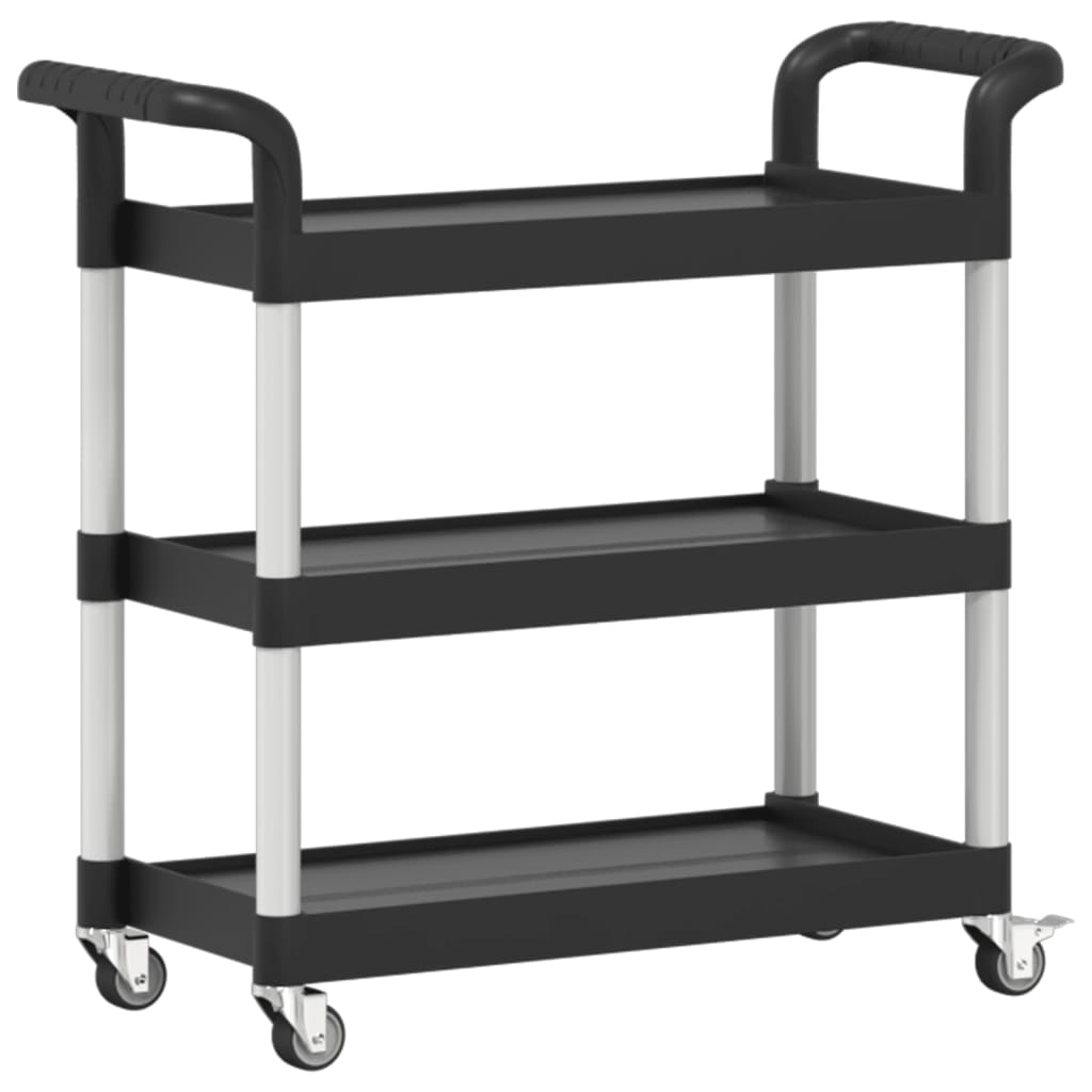 Tralle 3 Hyller Svart 77X34X72 Cm Aluminium
