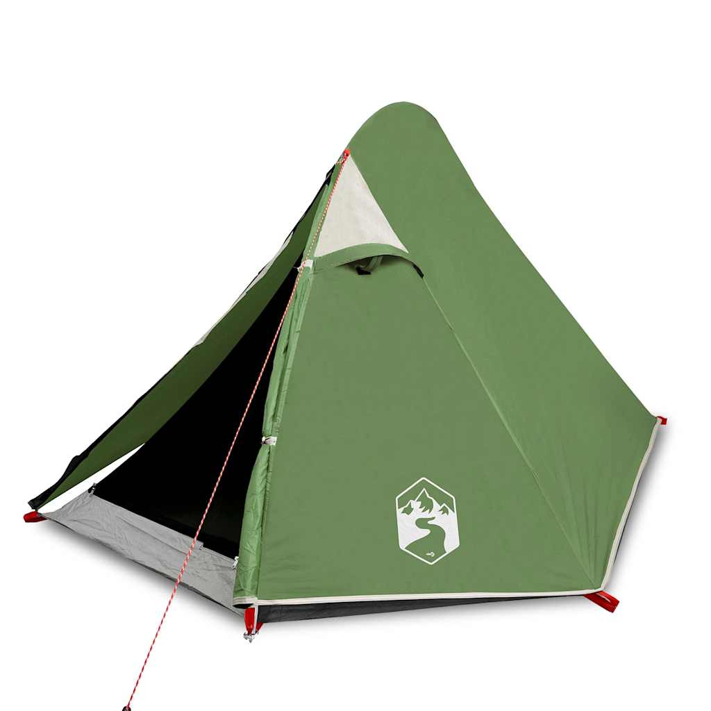 Kuppeltelt For Camping 2 Personer Grønn Vanntett