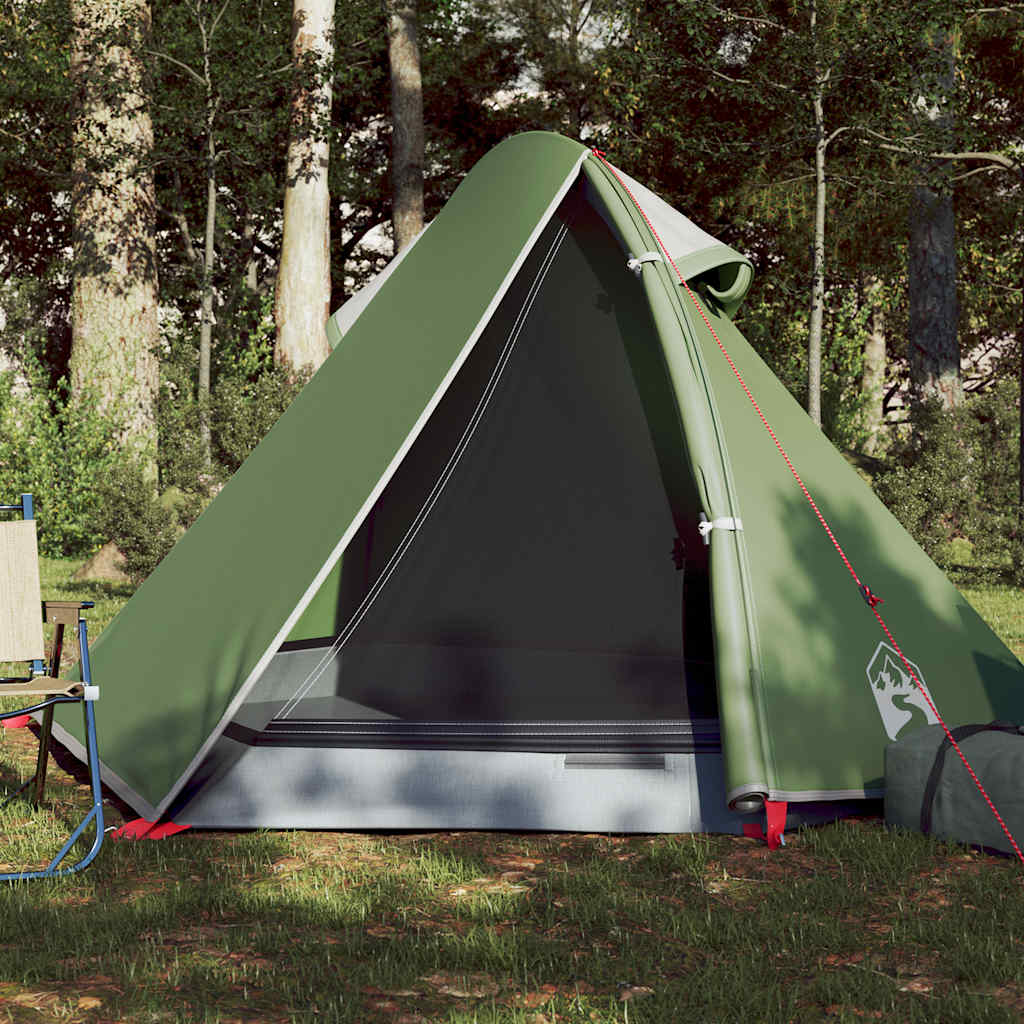 Kuppeltelt For Camping 2 Personer Grønn Vanntett