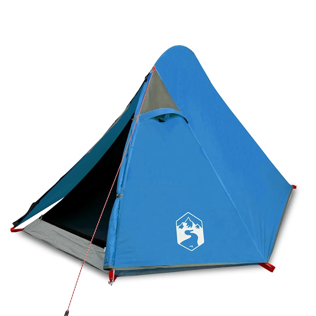 Kuppeltelt For Camping 2 Personer Blå Vanntett