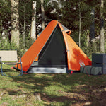Kuppeltelt For Camping 2 Personer Grå Og Oransje Vanntett