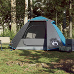 Kuppeltelt For Camping 2 Personer Blå Vanntett