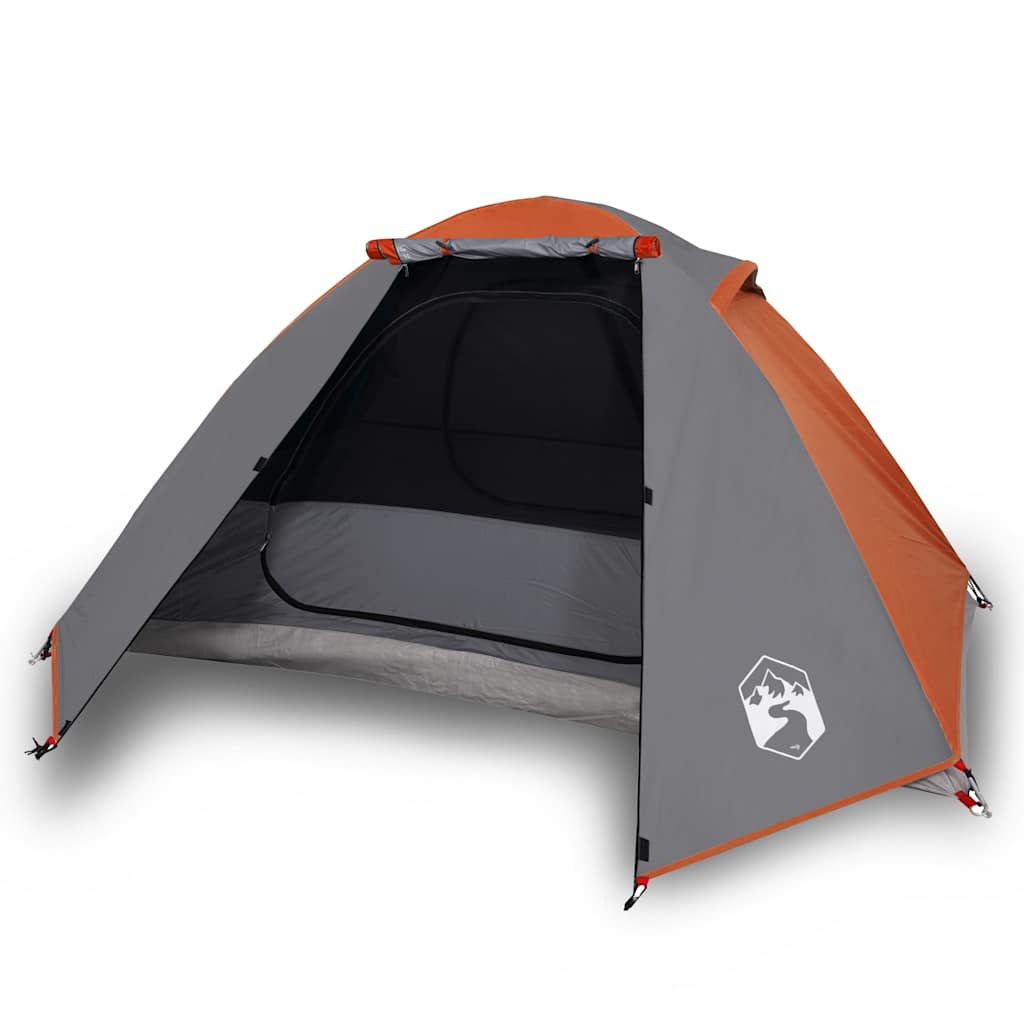 Kuppeltelt For Camping 2 Personer Oransje Vanntett