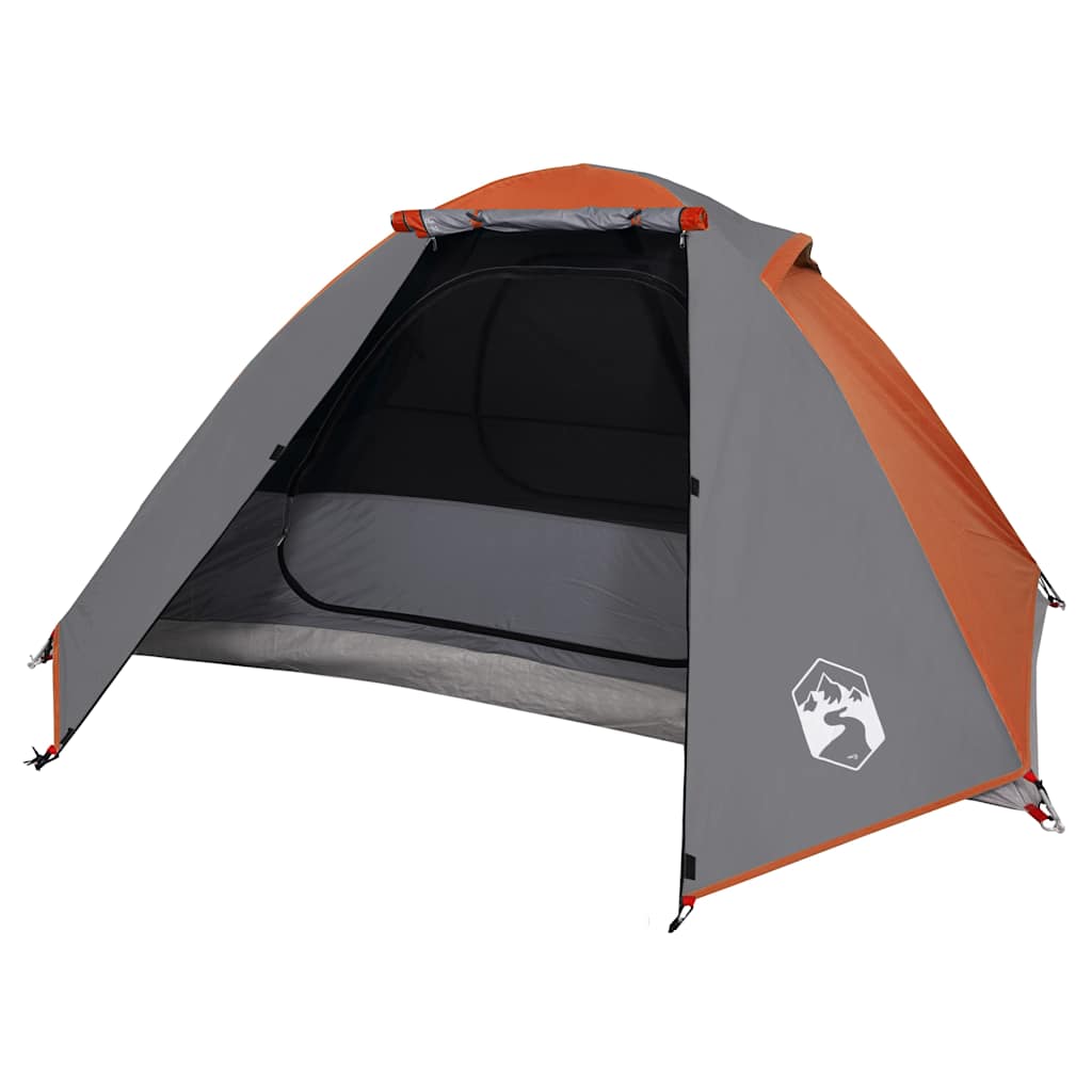 Kuppeltelt For Camping 2 Personer Oransje Vanntett
