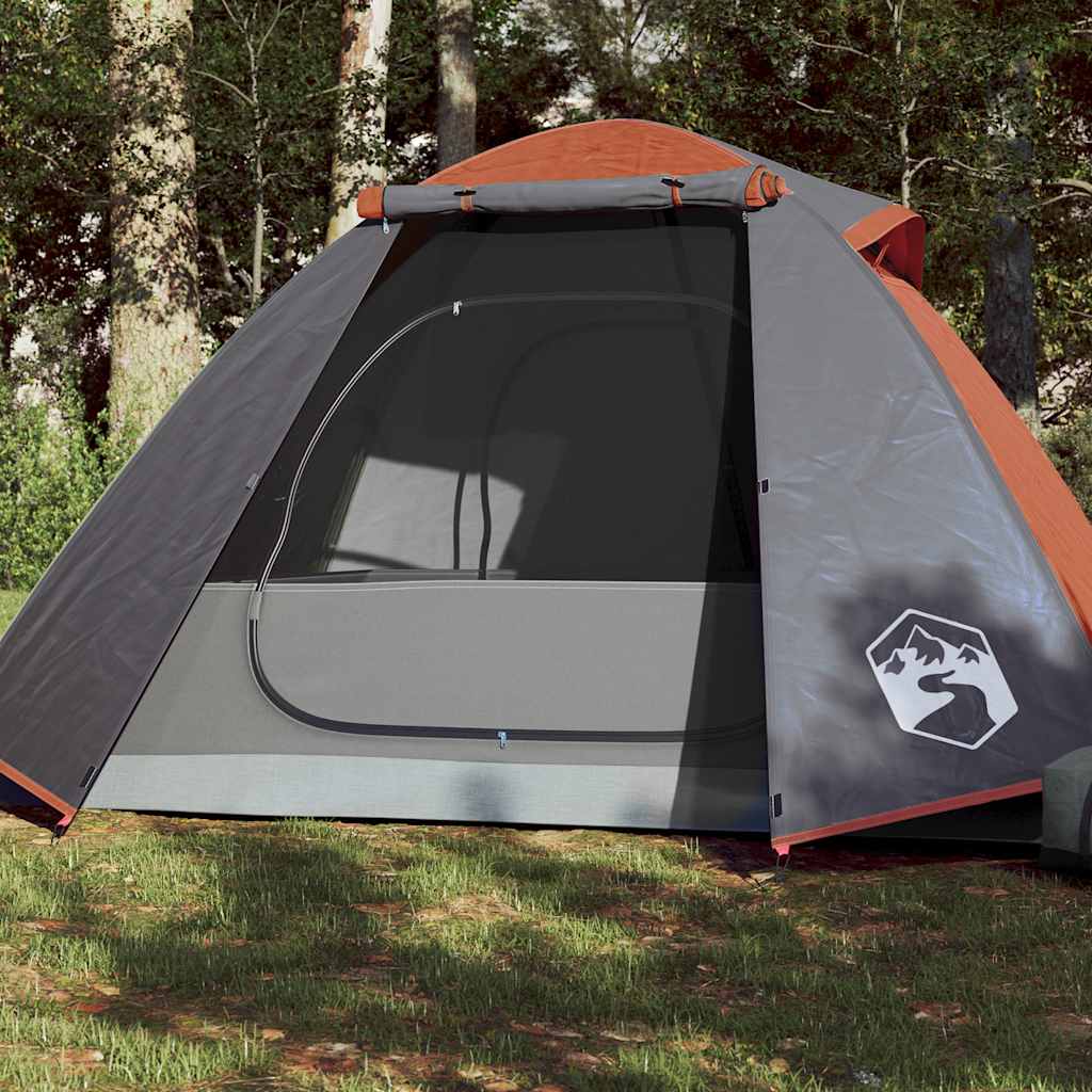 Kuppeltelt For Camping 2 Personer Oransje Vanntett
