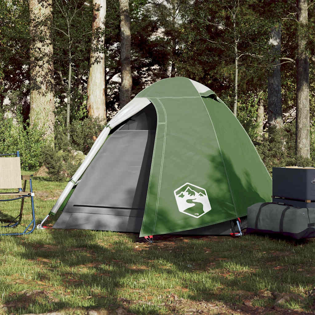 Kuppeltelt For Camping 2 Personer Grønn Vanntett