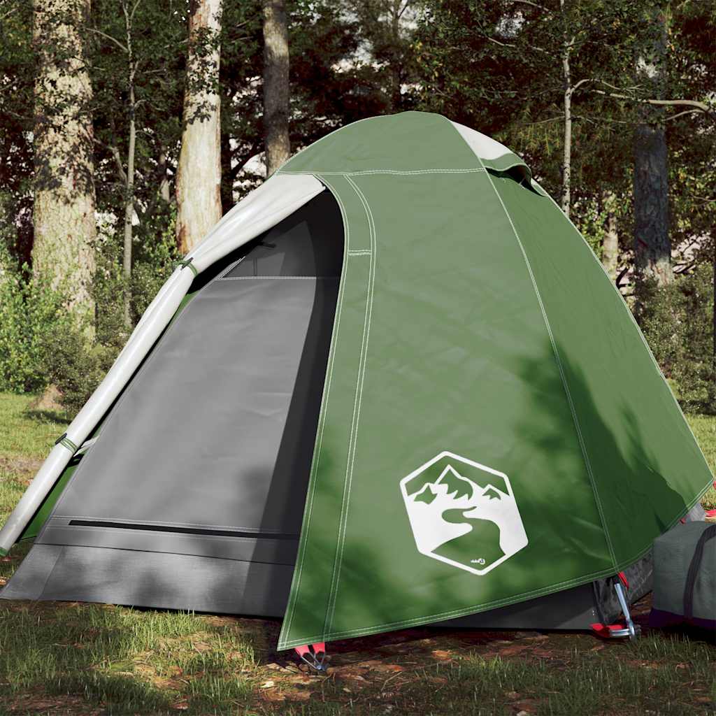 Kuppeltelt For Camping 2 Personer Grønn Vanntett