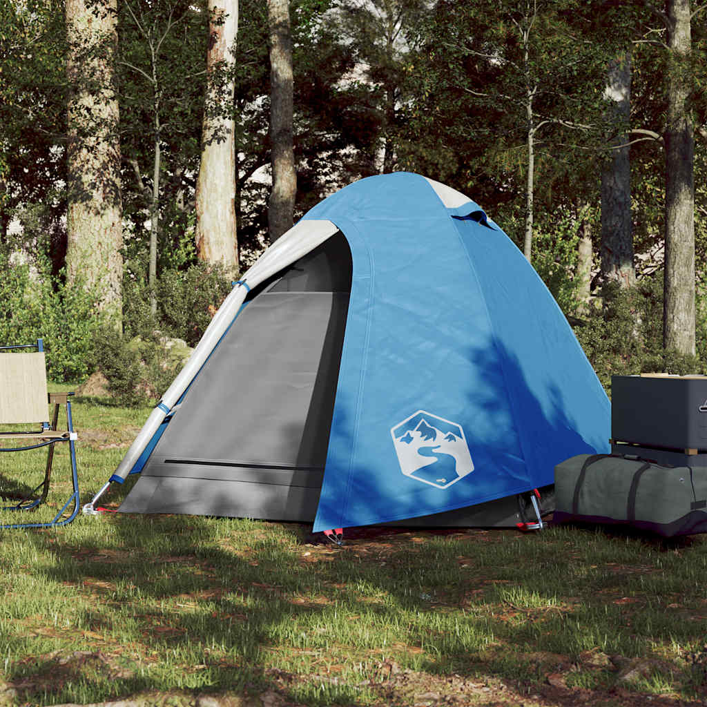 Kuppeltelt For Camping 1 Person Blå Vanntett