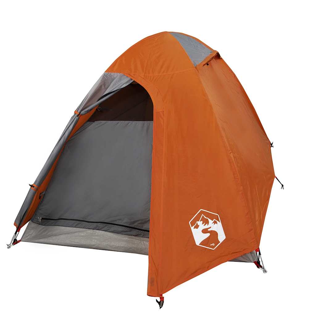 Kuppeltelt For Camping 2 Personer Oransje Vanntett