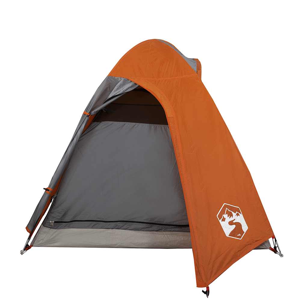 Kuppeltelt For Camping 2 Personer Oransje Vanntett