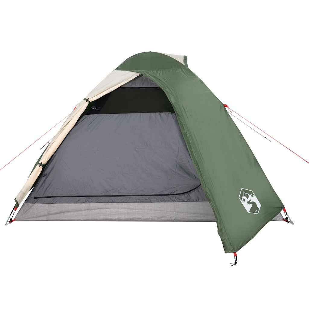 Kuppeltelt For Camping 3 Personer Grønn Vanntett