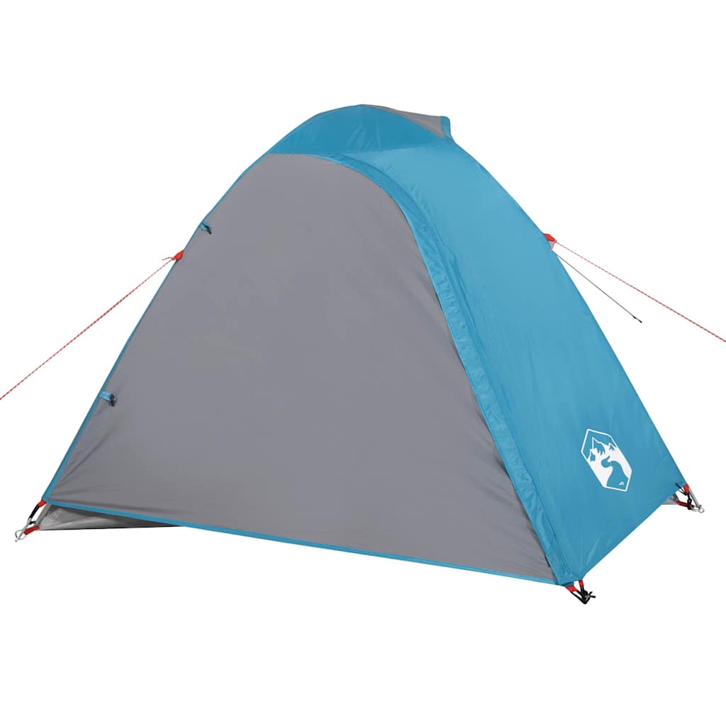 Kuppeltelt For Camping 3 Personer Blå Vanntett
