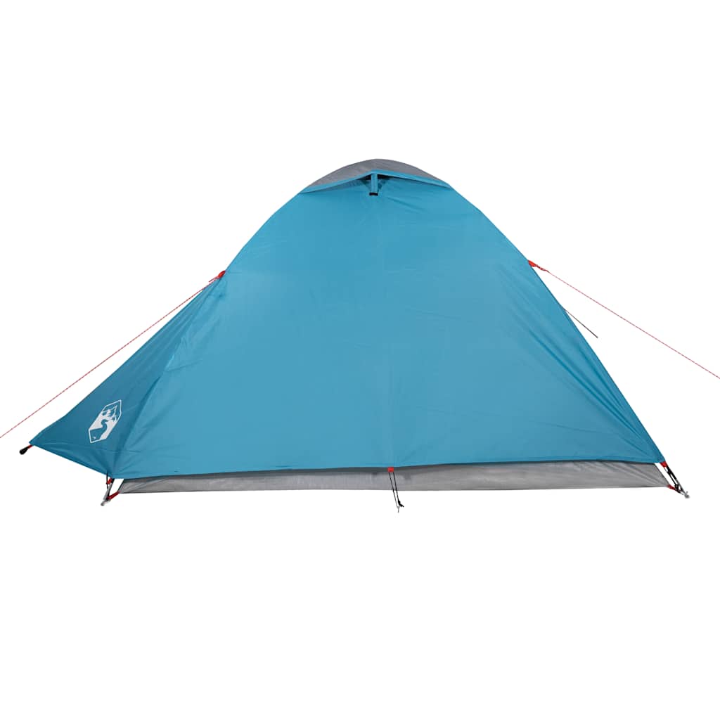 Kuppeltelt For Camping 3 Personer Blå Vanntett